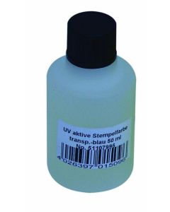 EUROLITE UV-aktive Stempelfarbe, transp.blau, 50ml